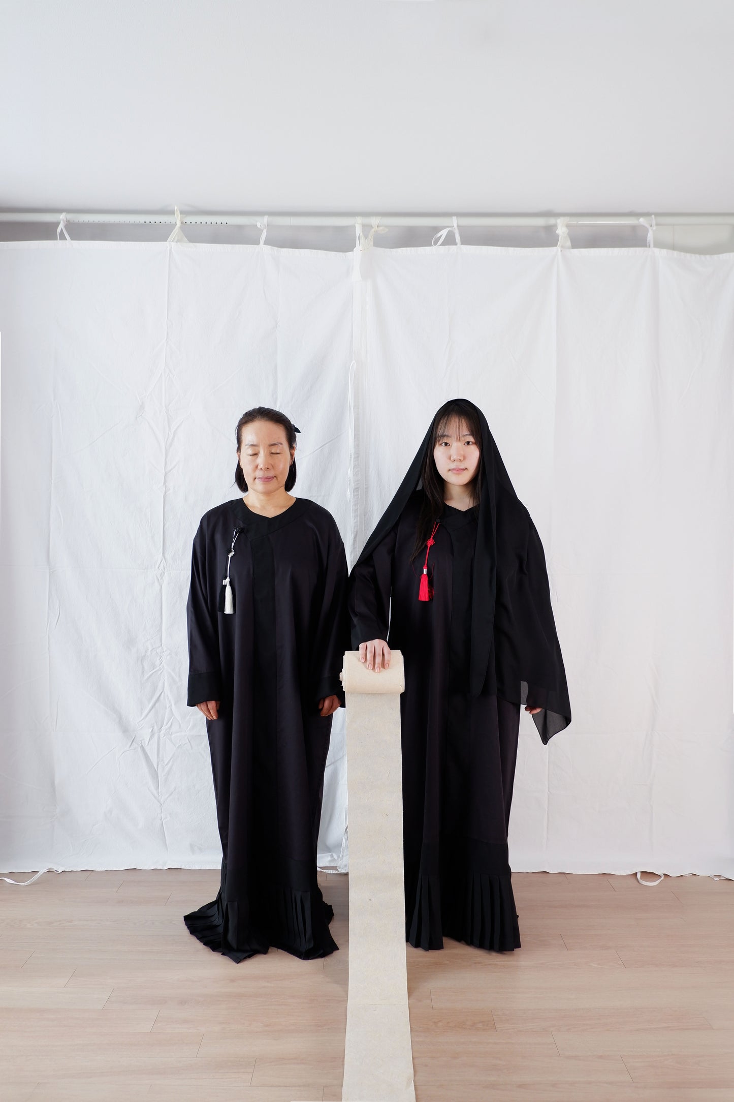 Satin Pleated Abaya Black